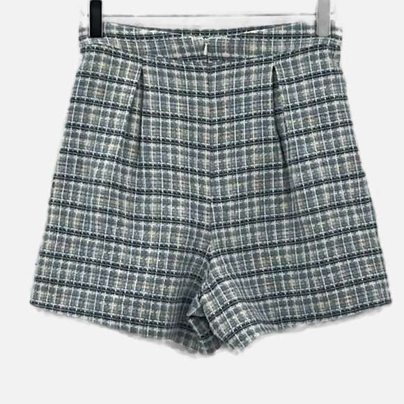 Majorelle Dali Tweed Blue Plaid Short - NWOT - Size Small - Picture 3 of 7